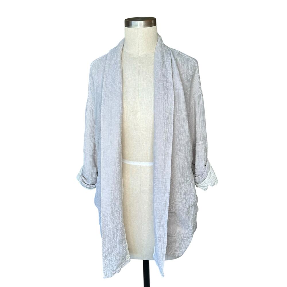 WILFRED Lightweight Light Gray Open Front Sweater Jacket Women's‎ Size Small